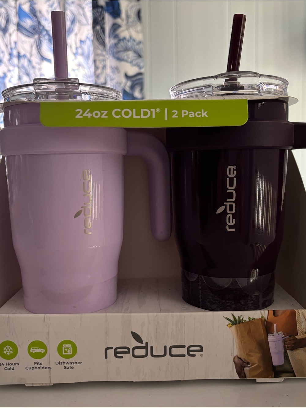 Reduce 24oz Insulated Travel Mug 2-Pack – Lavender & Dark Purple